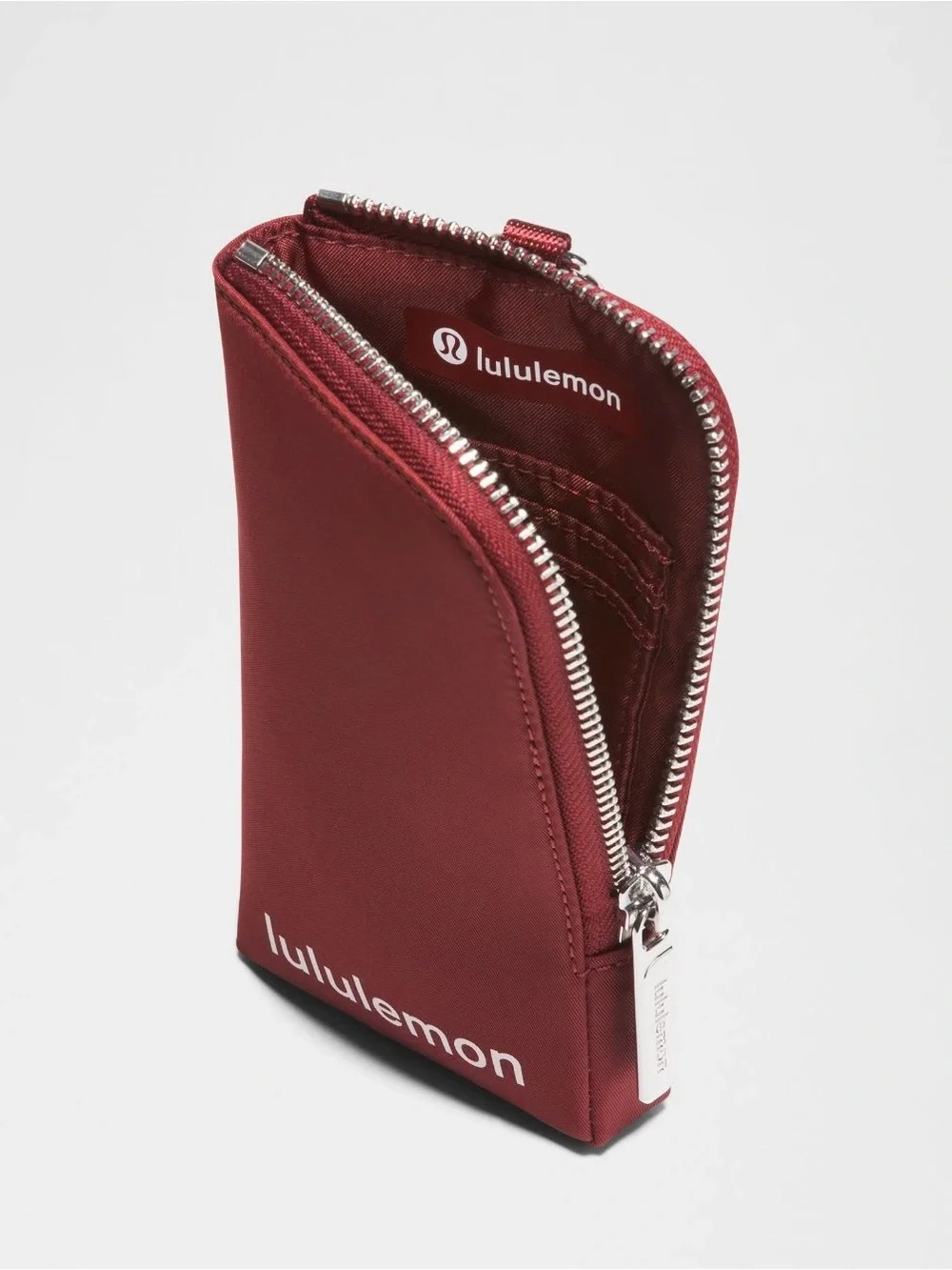 lululemon Dual Pouch Wristlet Wallet In Cranberry Charm/Pink Peal